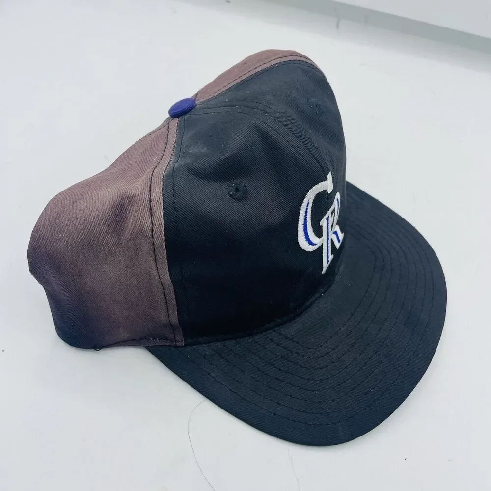 Vintage Colorado Rockies Hat Cap Snapback Twin Enterprises Faded Two Tone 90s